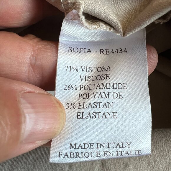 Unique Lauren Vidal Sofia Sleeveless Dress Jackie O Collar Size L Made in Italy - Picture 10 of 10